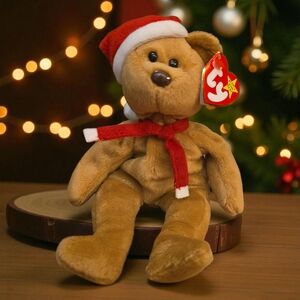 Teddy Style 4200 Ty Brown Teddy‎ Bear with Red Santa Hat